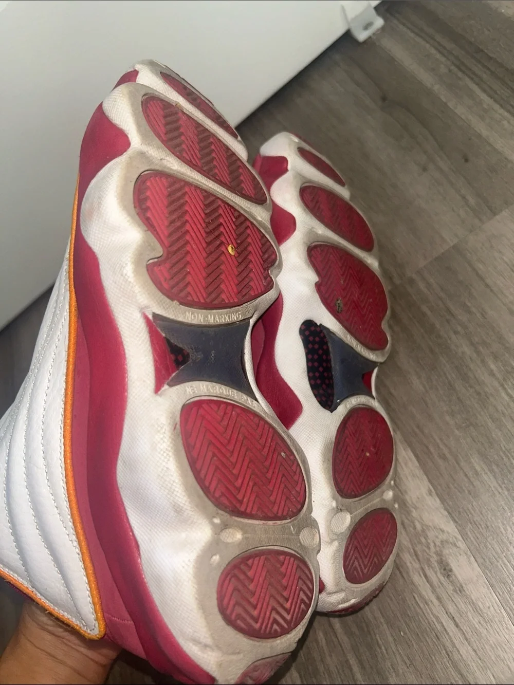 ♻️ Jordan Pro Strong White Cardinal Red Vivid Orange
